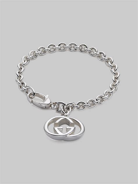 silver gucci bangle|gucci sterling silver charm bracelet.